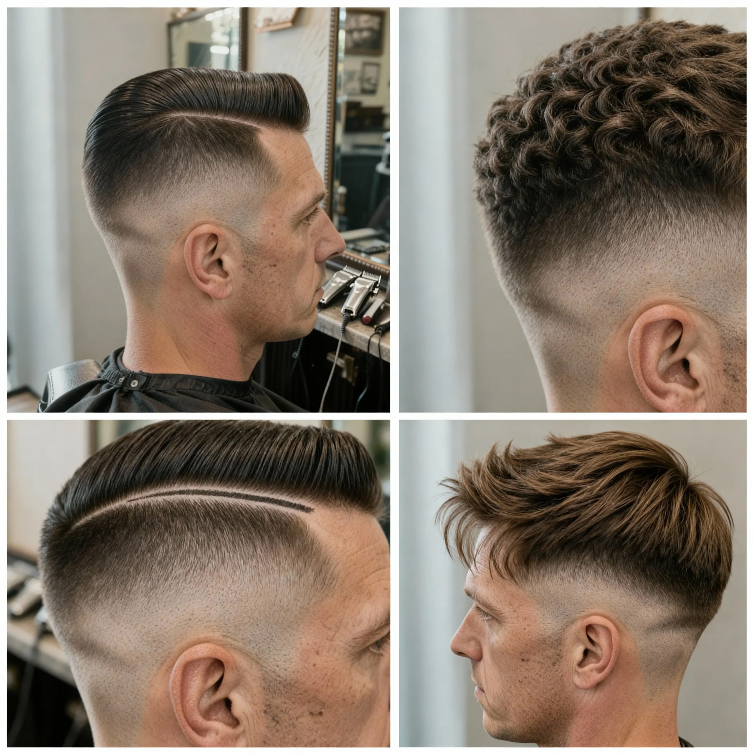 high taper fade styles collage - visual banner
