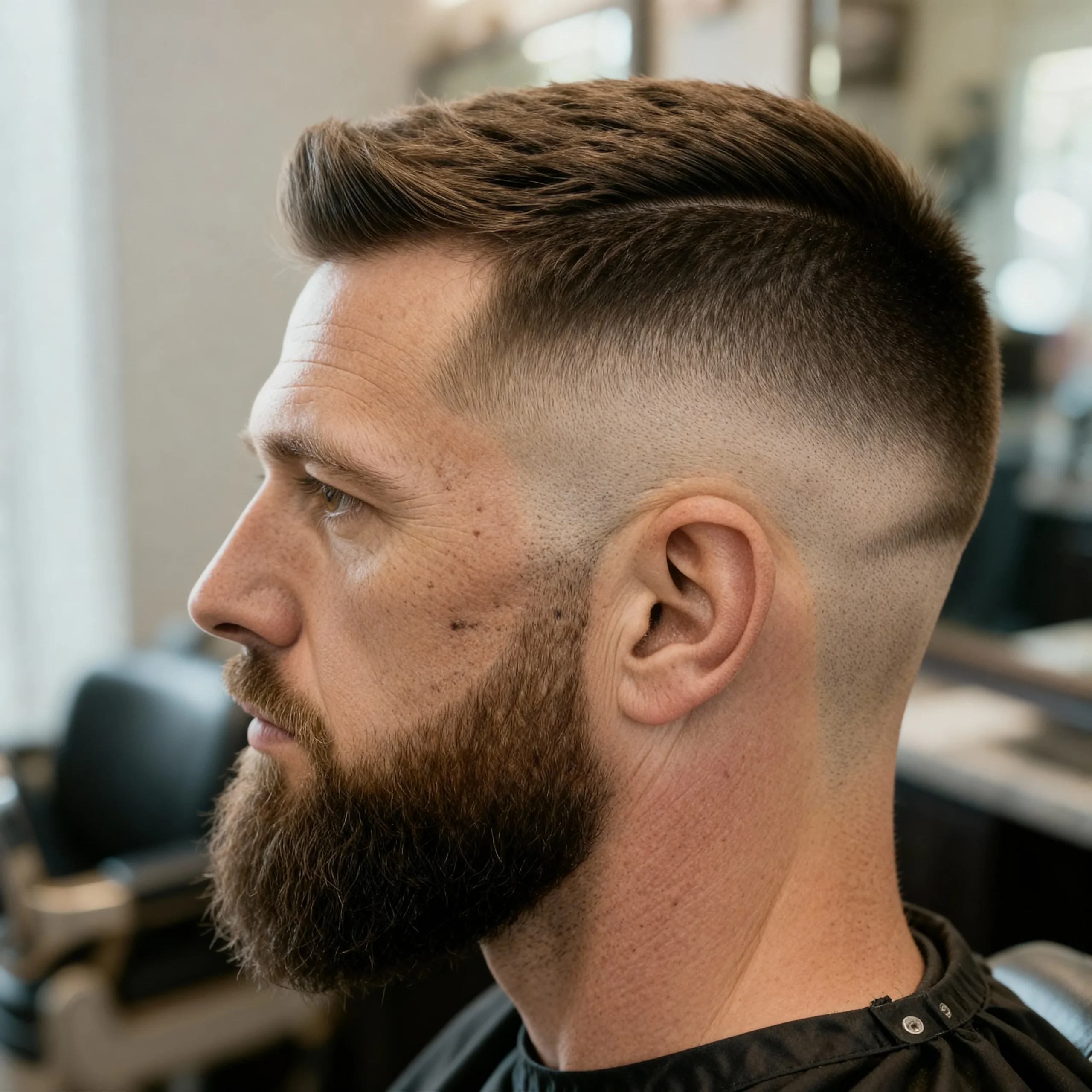 High taper fade with beard - types of high taper fade