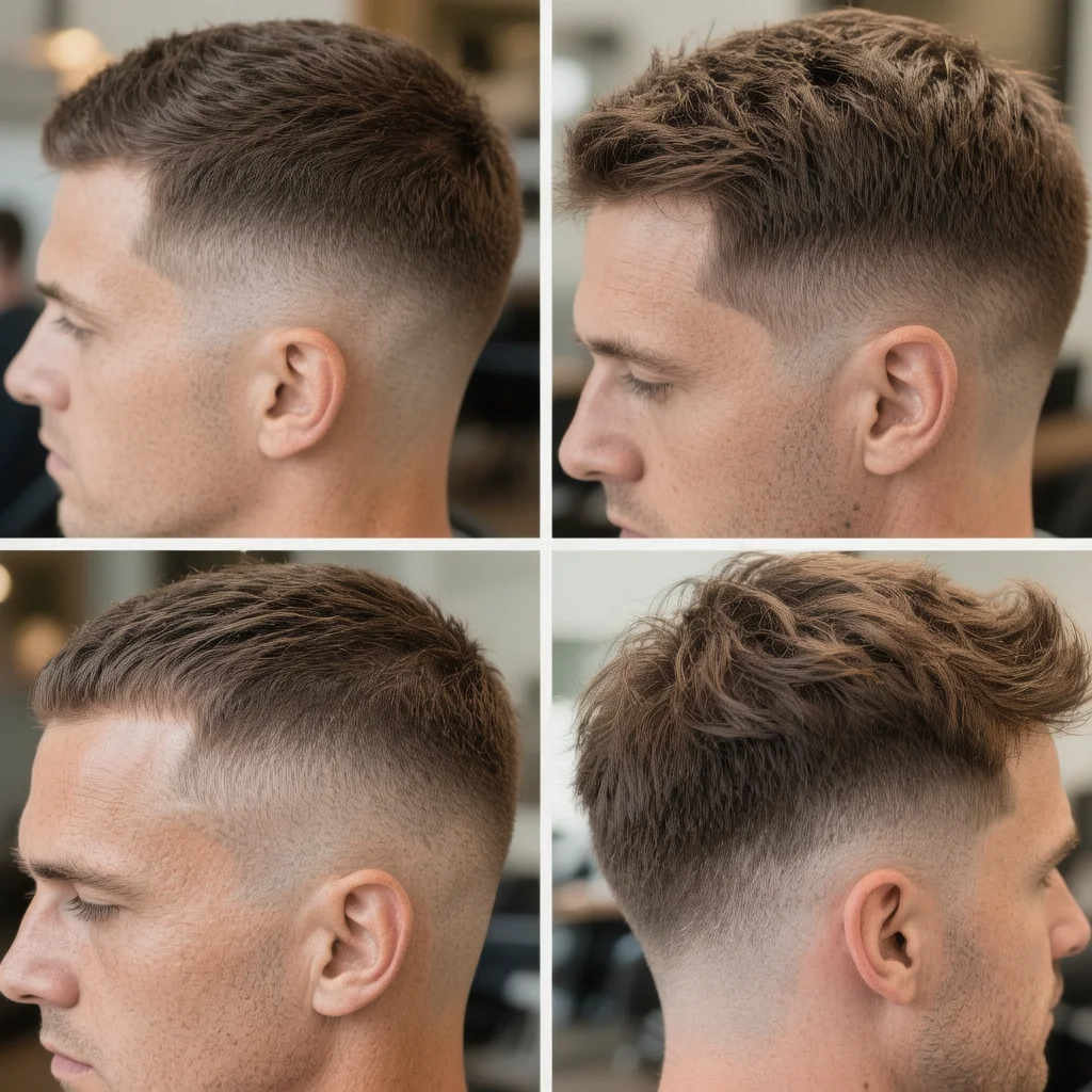 Low Taper Fade Haircut – Style & Maintenance Guide (2026) 3 Types of Low Taper Fades collage - image