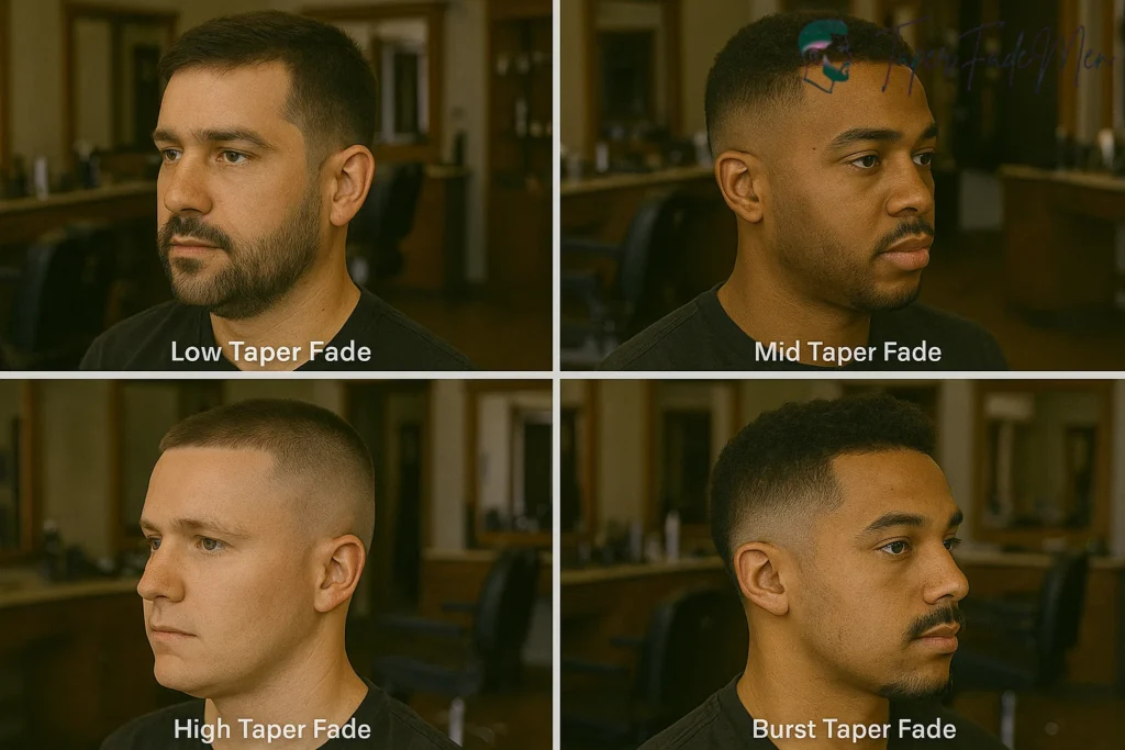 What is a Taper fade? Types and Details Explained 4 Types of Taper Fade - Visual Graphics