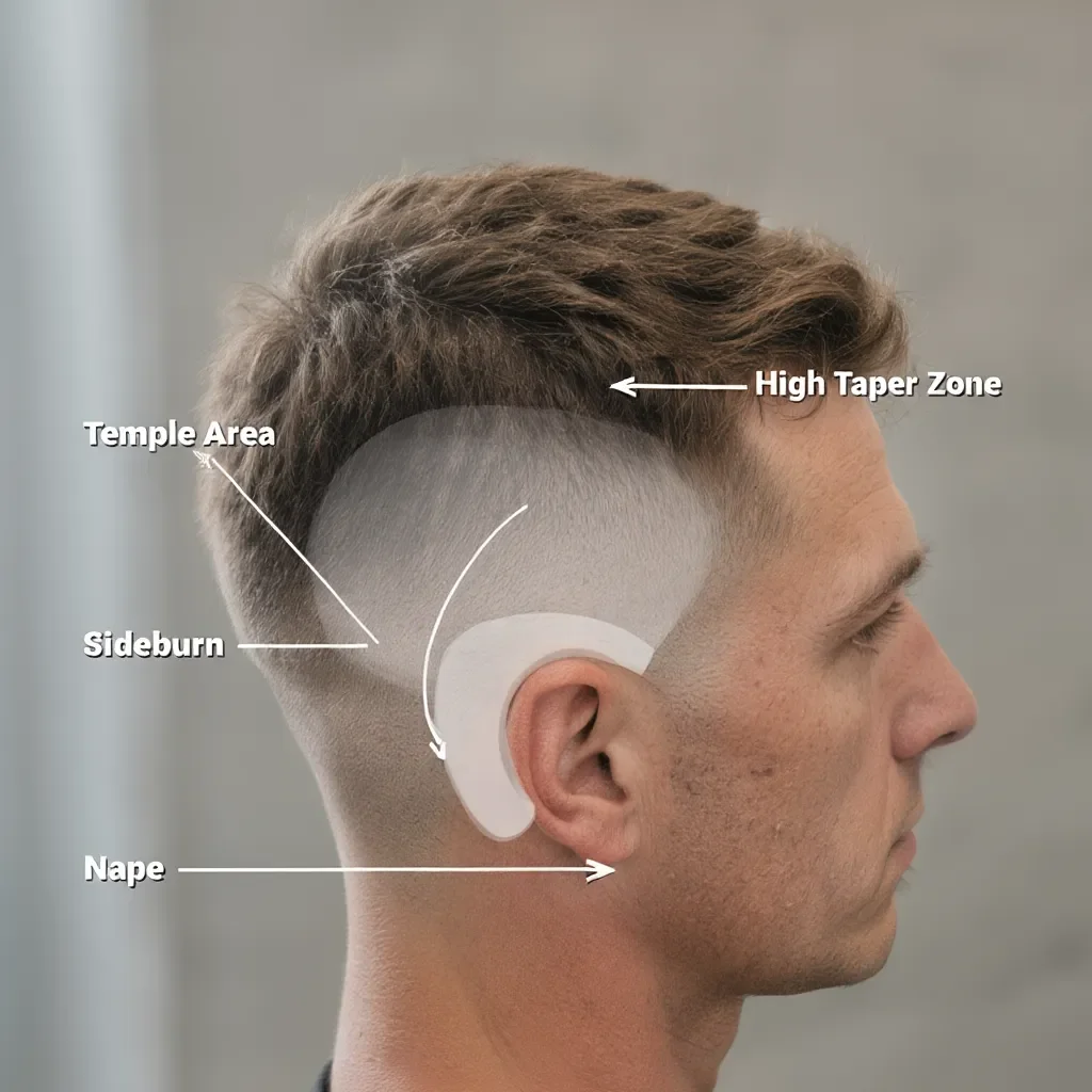 What is a high taper fade- visual representation
