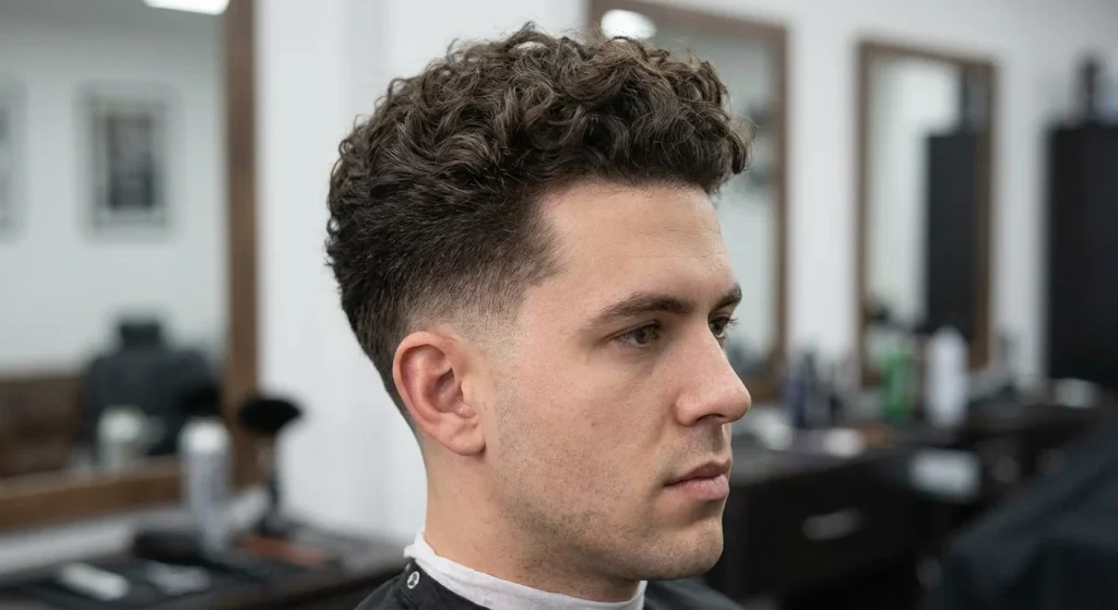 Mid Taaper Fade Curly hairs - Type 03 of Mid Taper Fade