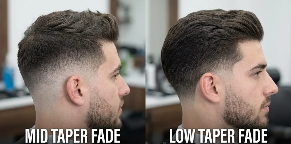 Mid Taper Fade Vs Low Taper Fade - Image